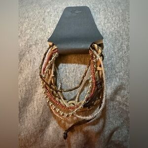 Multicolor Beaded and Woven Bracelet NWT